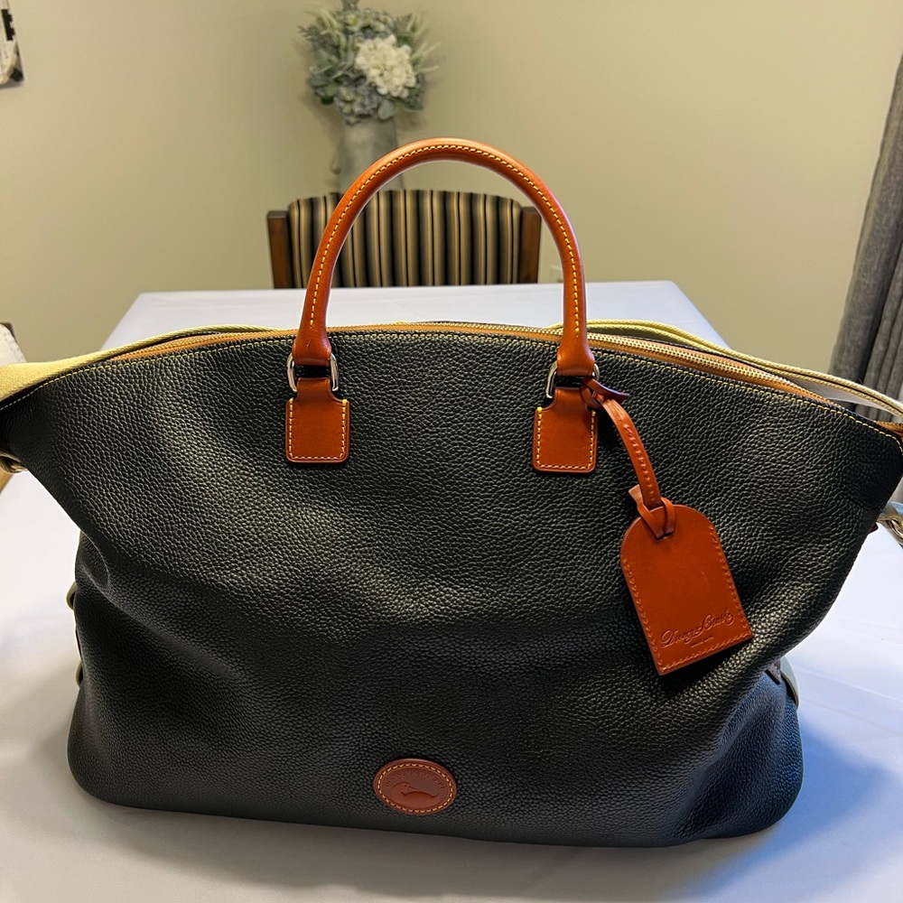 NWOT Dooney & Bourke Black Leather Weekender bag - Picture 8 of 14